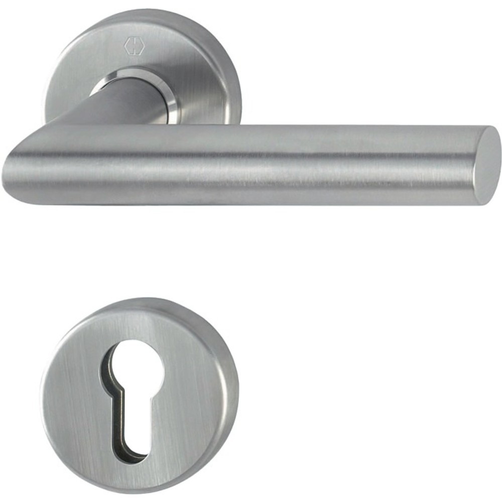 Produktabbildung: HOPPE Rosettenhalbgarnitur Amsterdam E1400Z/42/42S, Vierkant 8 mm, Edelstahl F69, für Kombischutz