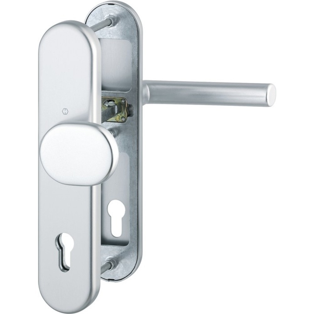 Produktabbildung: HOPPE Schutzgarnitur Amsterdam 86G/3331/3310/1400, 92 mm, Aluminium F1, 67-72 mm
