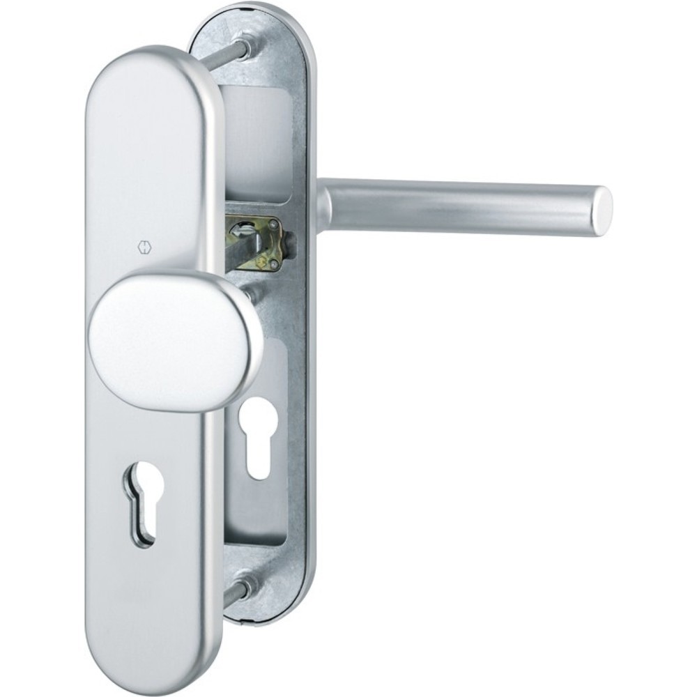 Produktabbildung: HOPPE Schutzgarnitur Amsterdam 86G/3331/3310/1400, 72 mm, Aluminium F1, 42-47 mm