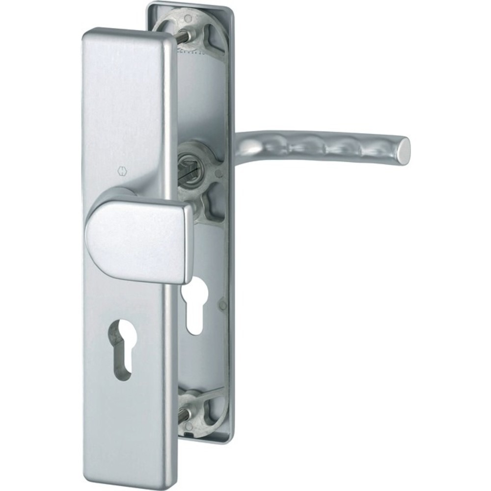 Produktabbildung: HOPPE Schutzgarnitur Birmingham 78G/2221A/2440/1117, 72 mm, Aluminium F1, 37-42 mm