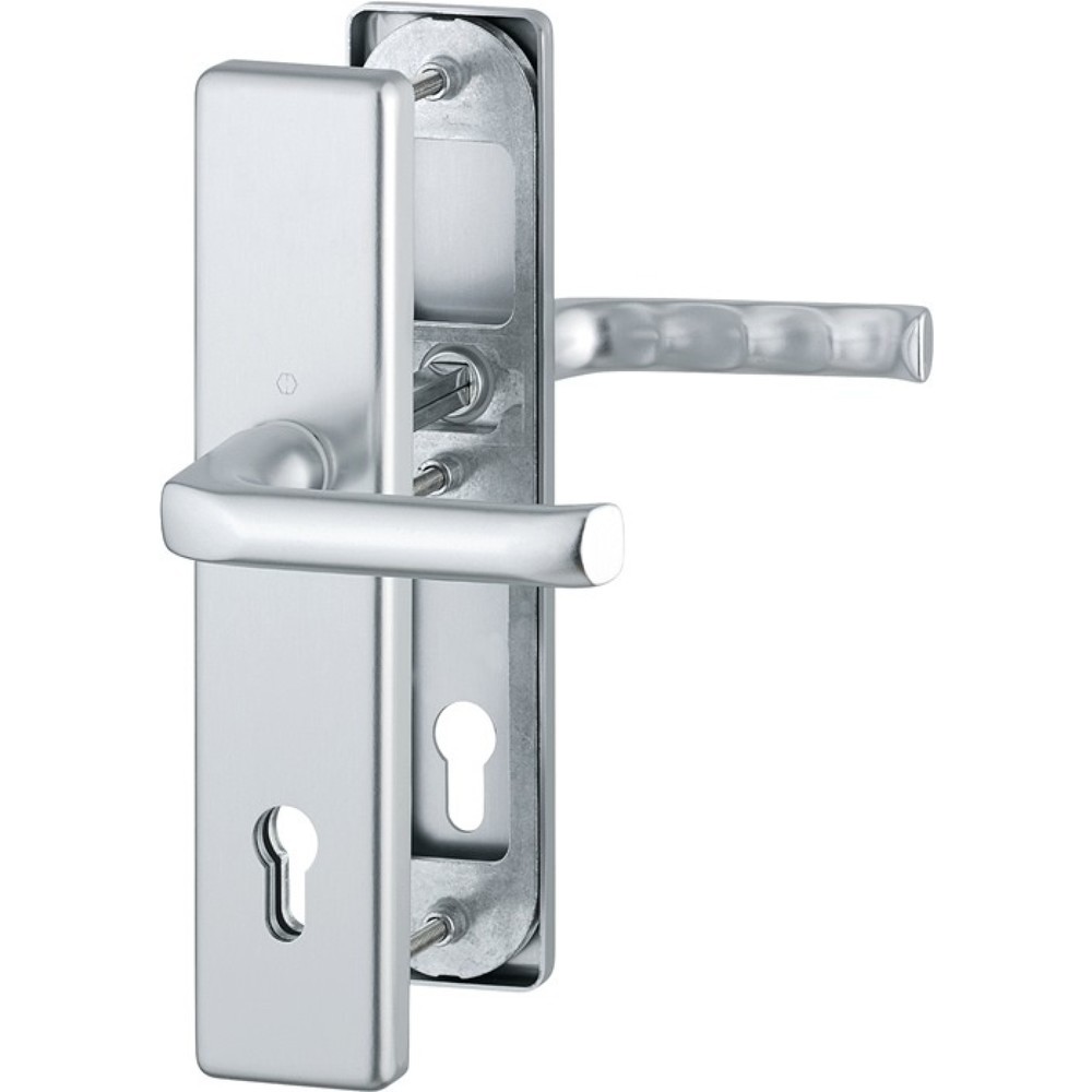 Produktabbildung: HOPPE Schutzgarnitur London 113/2221/2410, 92 mm, Aluminium F1, 66-71 mm