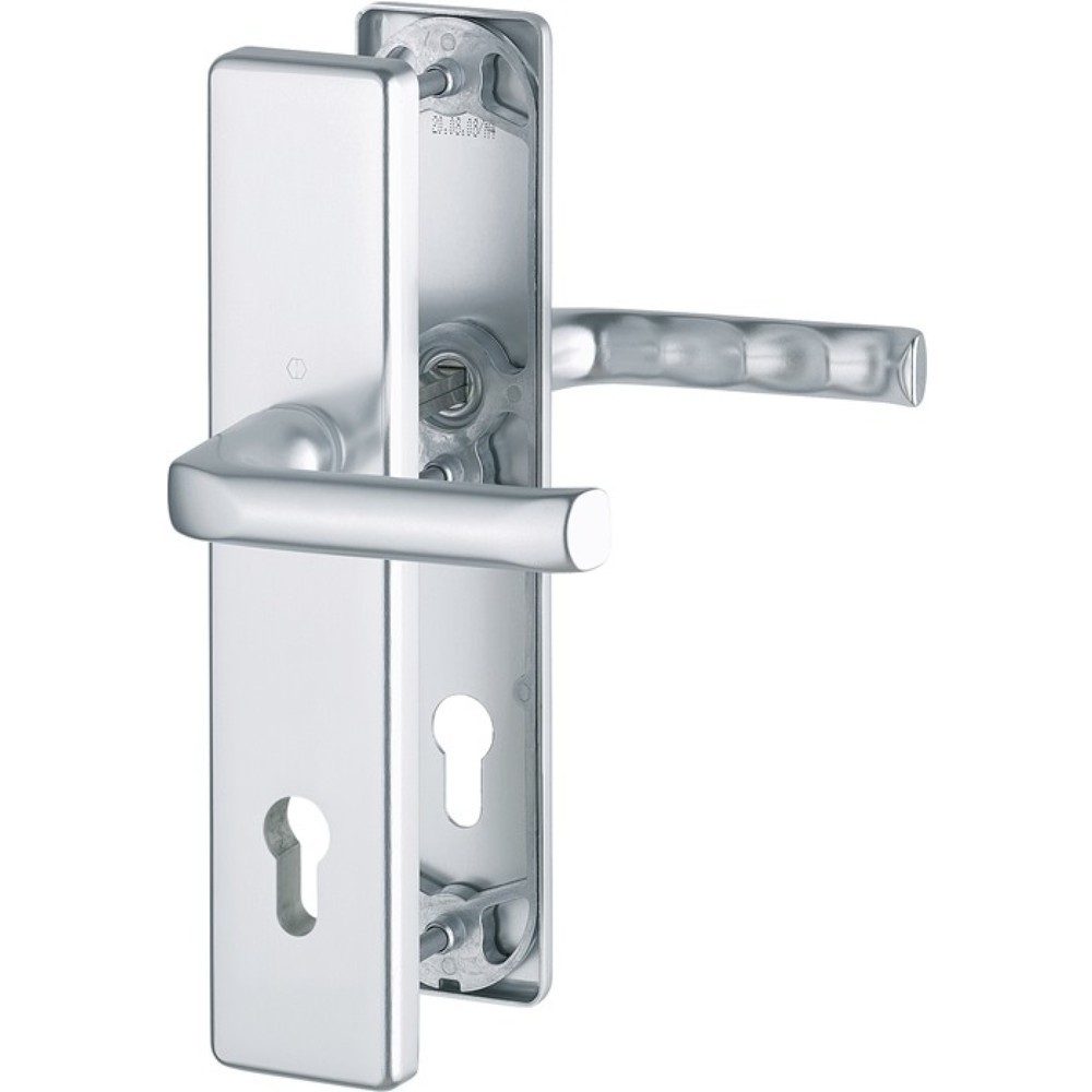 Produktabbildung: HOPPE Schutzgarnitur London 113/2221A/2440, 92 mm, Aluminium F1, 67-72 mm