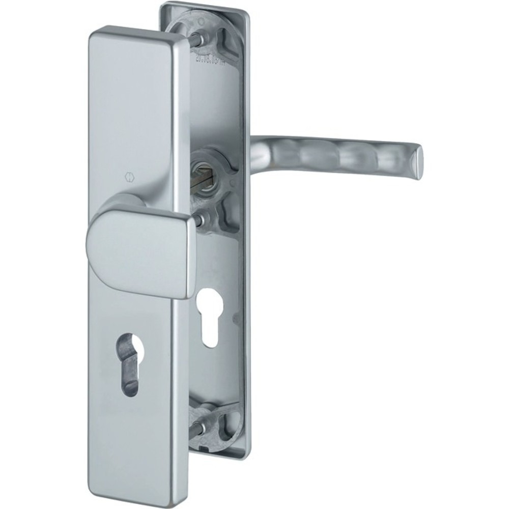 Produktabbildung: HOPPE Schutzgarnitur London 78G/2222A/2440/113, 92 mm, Aluminium F1, 67-72 mm