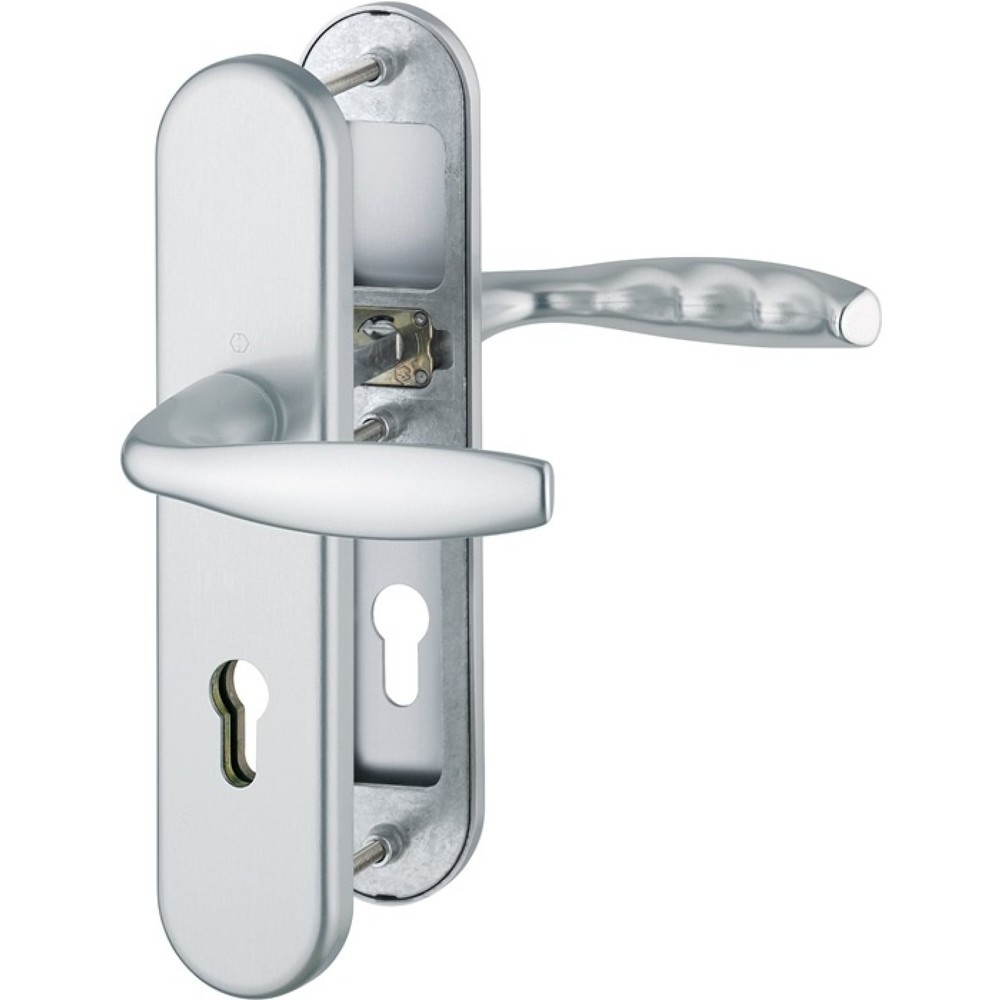 Produktabbildung: HOPPE Schutzgarnitur New York 1810H/3331/3410, 72 mm, Aluminium F1, 42-47 mm