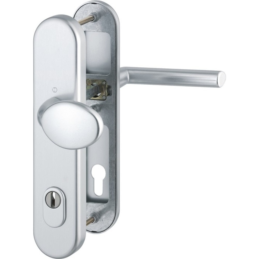 Produktabbildung: HOPPE Schutzgarnitur Stockholm 76G/3332ZA/3410/1140, 92 mm, Aluminium F1, 67-72 mm