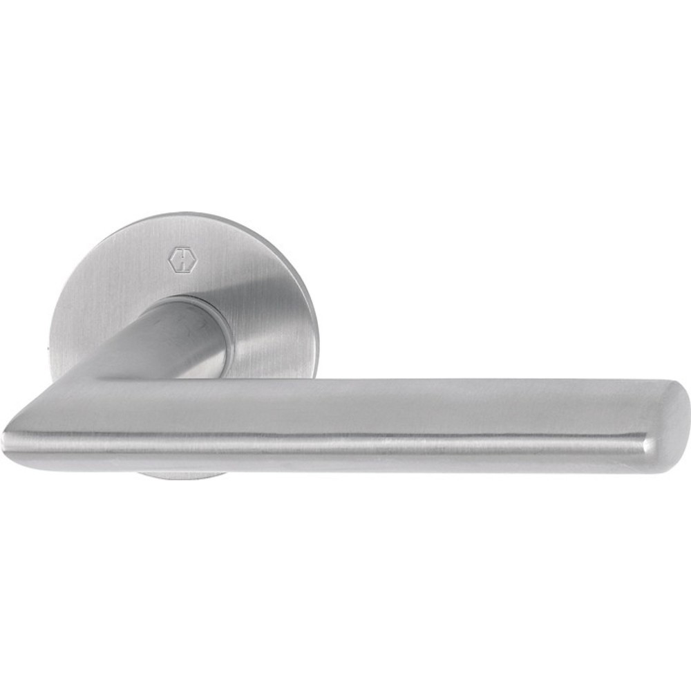 Produktabbildung: HOPPE Türdrückerpaar Stockholm E1140Z/849N, mit Drückerrosetten, Edelstahl F69, Vierkantstift 8 mm