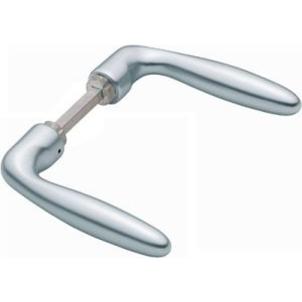 Produktabbildung: HOPPE Türdrückerpaar Verona 1510, ohne Rosetten, Aluminium F1, Vierkantstift 8 mm