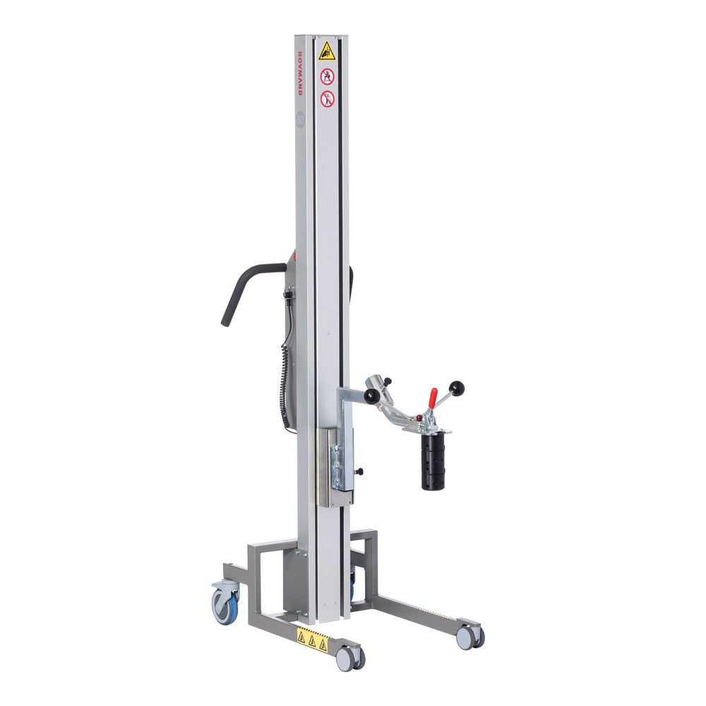 Produktabbildung: HOVMAND Hebelift mit Rollenmanipulator für Rollen bis 40 kg, Hubhöhe 1.242 mm, TK 80 kg