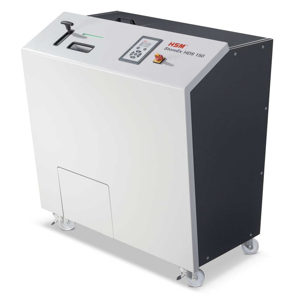 Produktabbildung: HSM® Medienvernichter StoreEx HDS 150, Streifenschnitt 40 mm