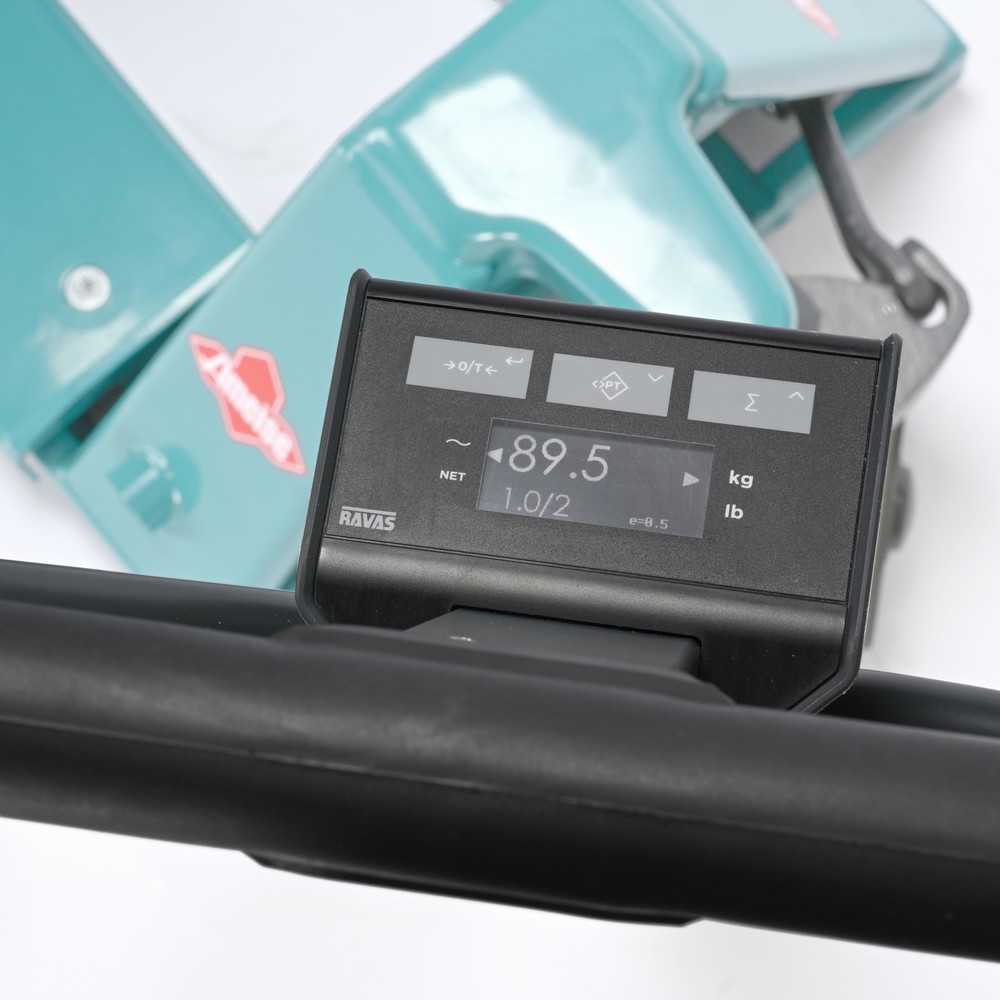 Produktabbildung Nr. 3: Hubwagen mit Waage Ameise® PTM 2.0 Scale mit Display am Deichselkopf, Tragkraft 2.000 kg, Einfachrollen