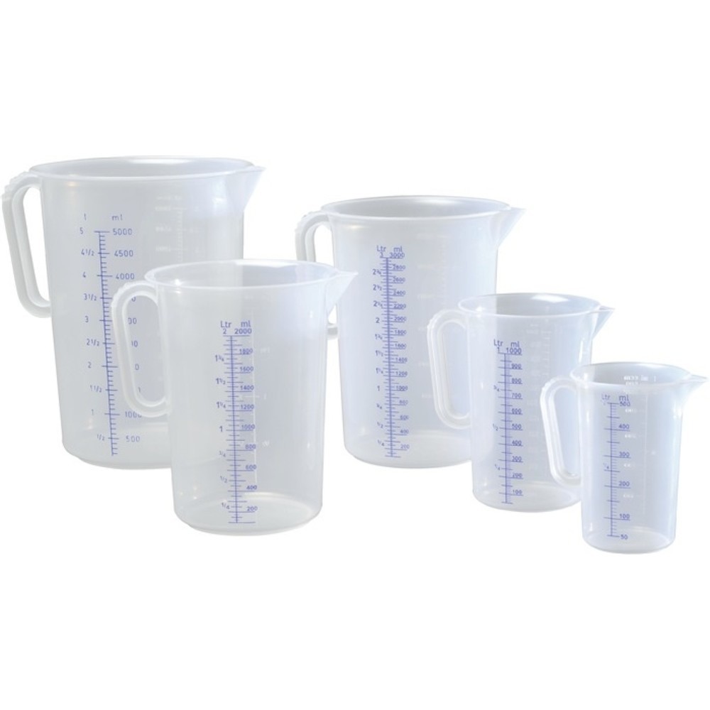 Produktabbildung: HÜNERSDORFF Messkanne 500 ml PP transp.D90xH135mm Griff geschl