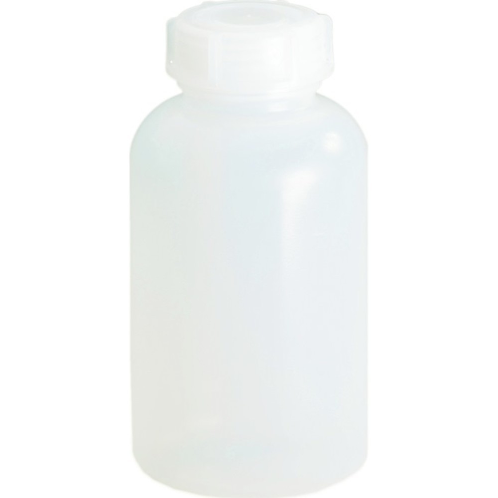 Produktabbildung: HÜNERSDORFF Weithalsflasche, Gesamthöhe 120 mm Gesamt-Durchmesser 64 mm, Polyethylen (LDPE) naturfarben