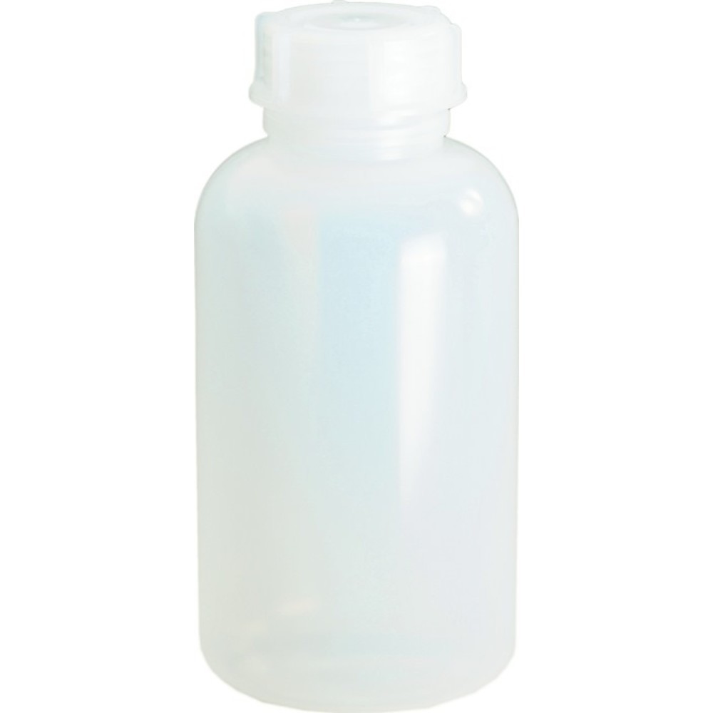 Produktabbildung: HÜNERSDORFF Weithalsflasche, Polyethylen (LDPE) naturfarben, Gesamthöhe 247 mm Gesamt-Ø 120 mm, Inhalt 2000 ml, Einfüllöffnung-Ø 50 mm