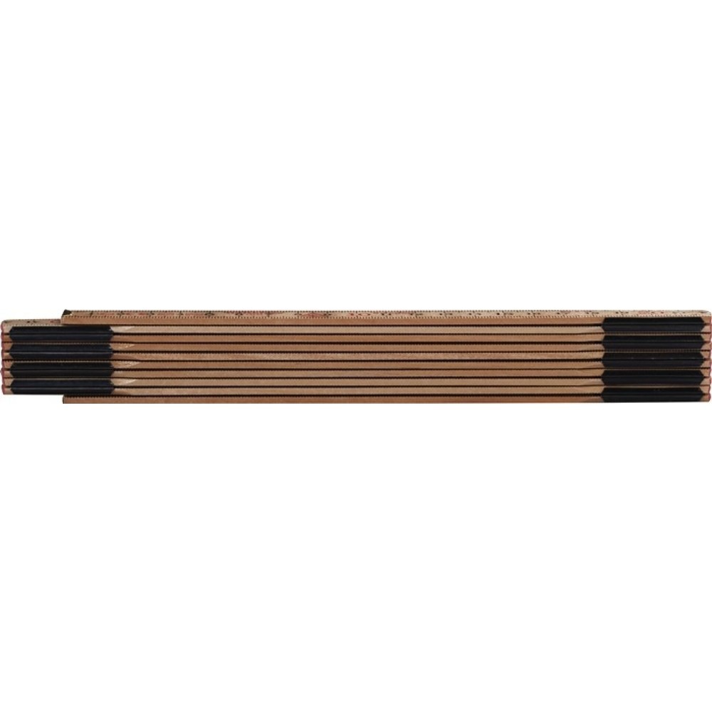 Produktabbildung: HULTAFORS Gliedermaßstab 59-2-10, mm/cm EG III, Länge 2 m Breite 15 mm, Glasbirke natur