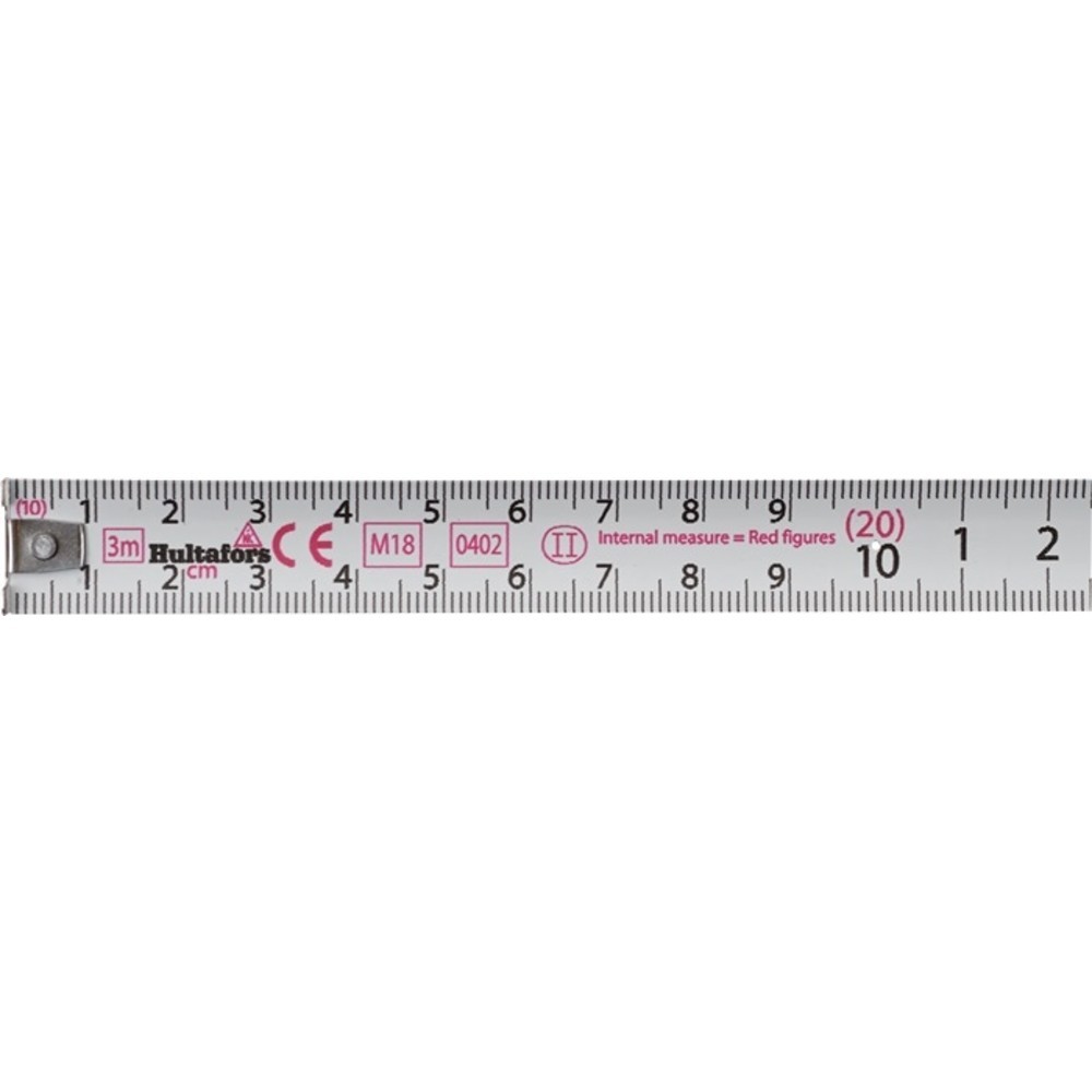 Produktabbildung Nr. 2: HULTAFORS Taschenrollbandmaß Talmeter L.2m B.16mm mm/cm EG II ABS Messlasche