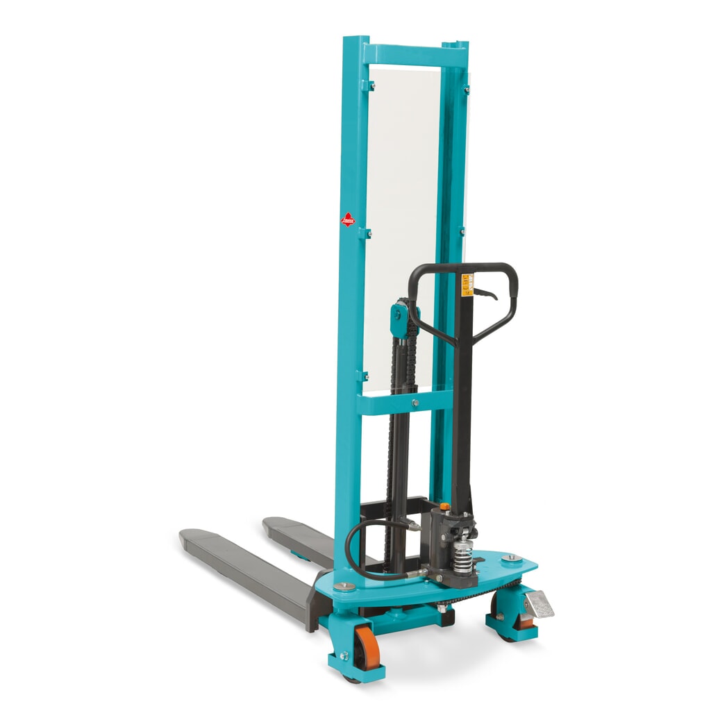 Produktabbildung: Hydraulik-Stapler Ameise® PSM 1.0 mit Schnellhub, Einfach-Mast, Hubhöhe 1.600 mm, Tragfähigkeit 1.000 kg