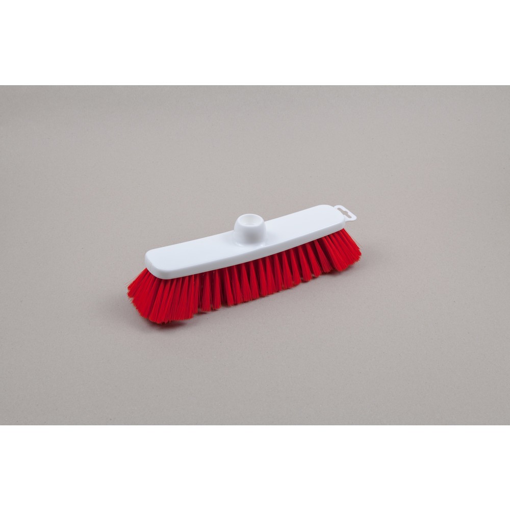 Produktabbildung: Hygiene-Besen, Kunststoff, dt. Gewinde, Polyesterborsten 0.25, weich, 280 mm, rot