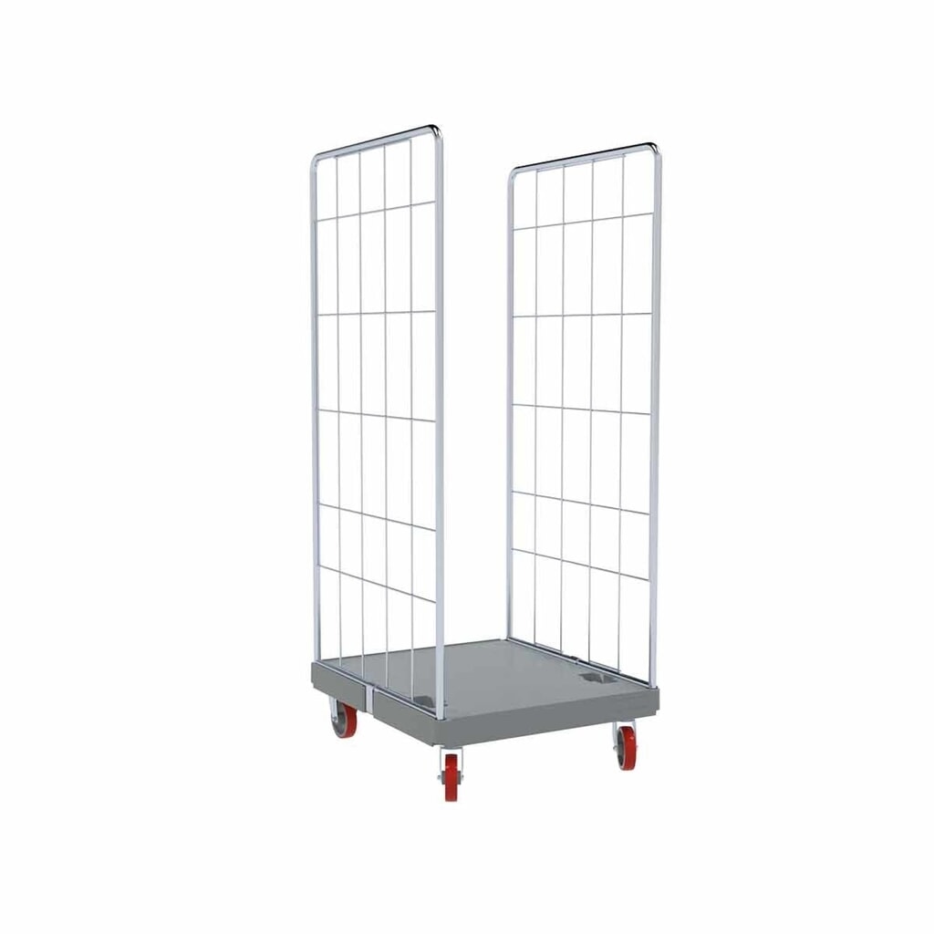 Produktabbildung: Hygiene-Rollbehälter 1530 KU grau, 724 x 815 mm, 2-seitig, VA