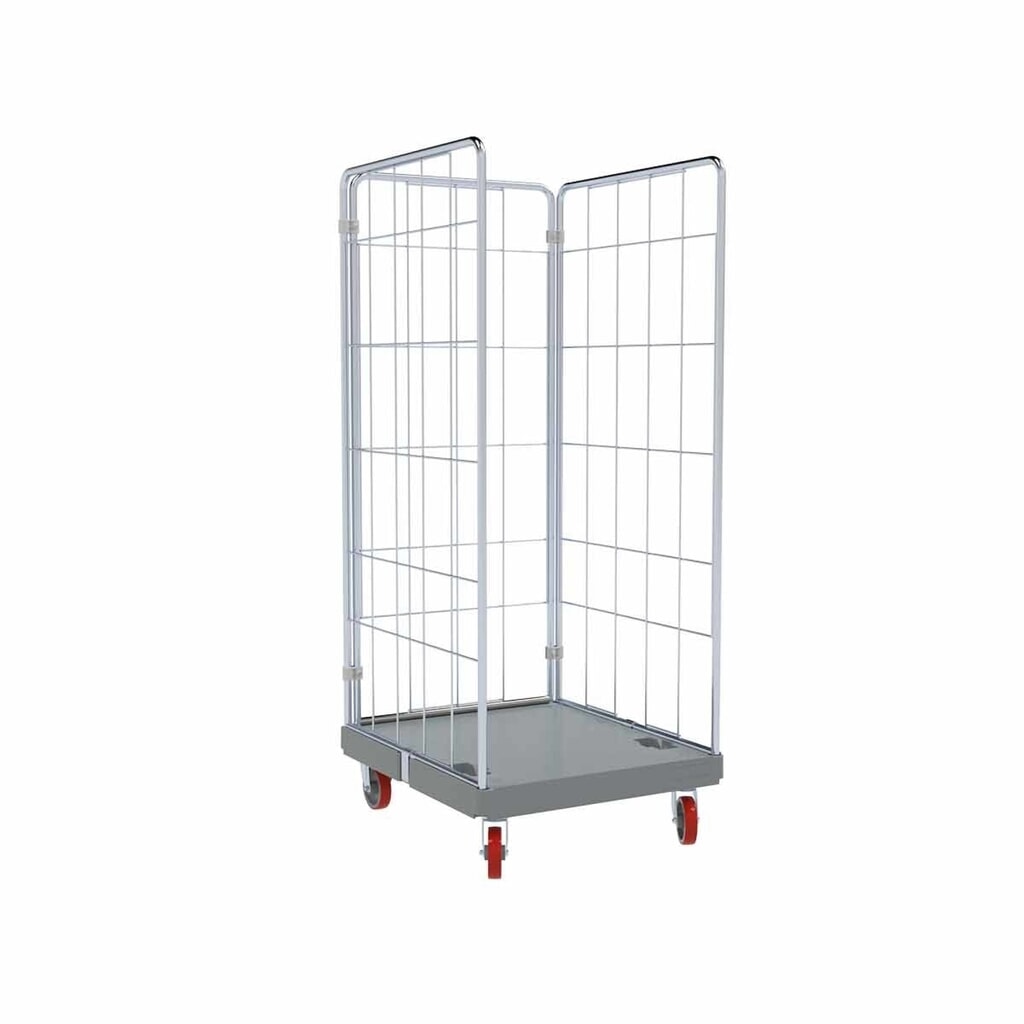 Produktabbildung: Hygiene-Rollbehälter 1530 KU grau, 724 x 815 mm, 3-seitig, VA