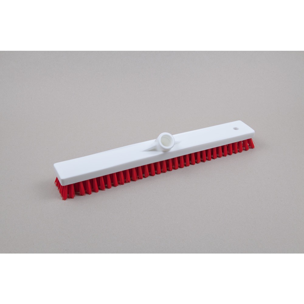 Produktabbildung: Hygiene-Schrubber/-Wischer, Kunststoff, dt. Gewinde, Polyesterborsten 0.50, hart, 450 mm, rot