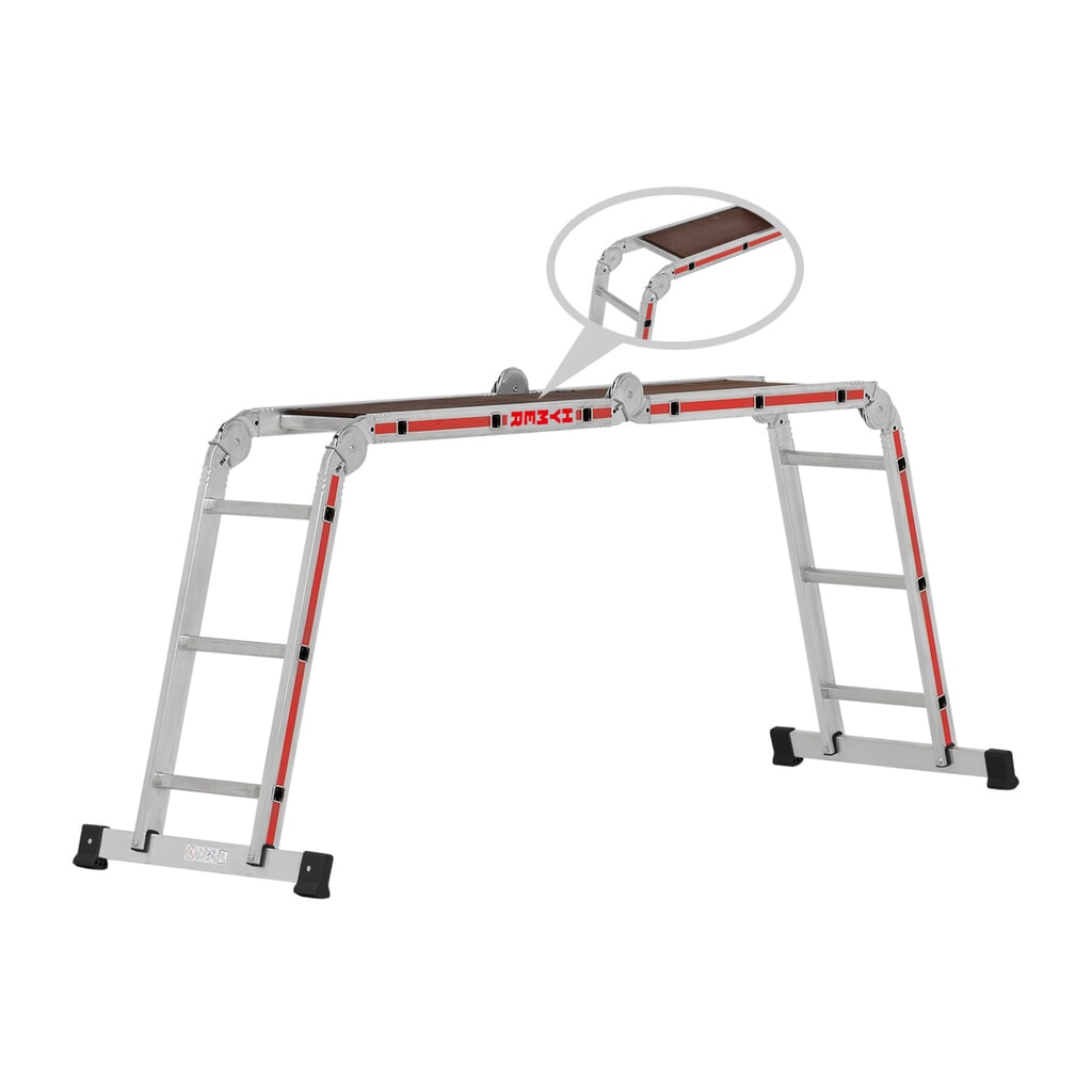 HYMER Mehrzweckleiter, Standhöhe 2,5 m, 4x3 Sprossen Produktabbildung Nr. 13: HYMER Mehrzweckleiter, Standhöhe 2,5 m, 4x3 Sprossen