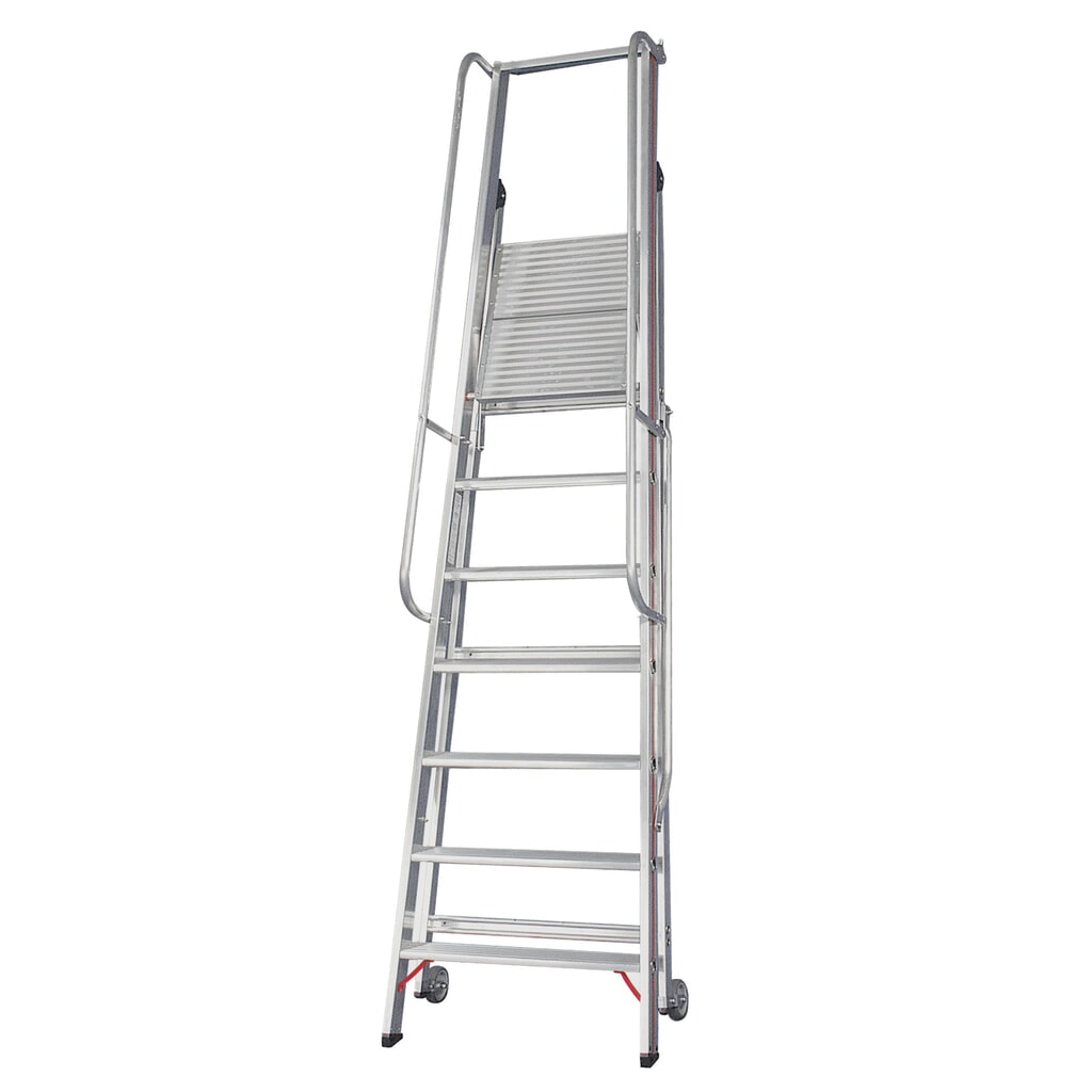 Produktabbildung Nr. 2: HYMER Plattformleiter mit Kipprollen, Standhöhe 0,95 m