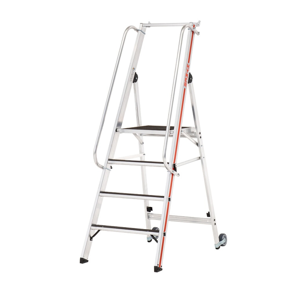 Produktabbildung: HYMER Plattformleiter, R13-Beschichtung, mit Eimerhaken, Standhöhe 0,95 m