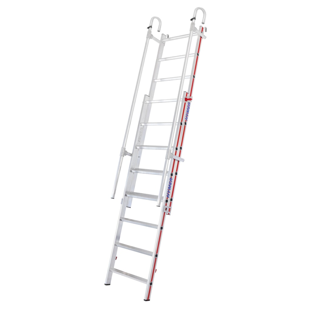 Produktabbildung Nr. 1: HYMER Schiebeleiter, mit Einhängehaken, Gesamtlänge 3,22 m
