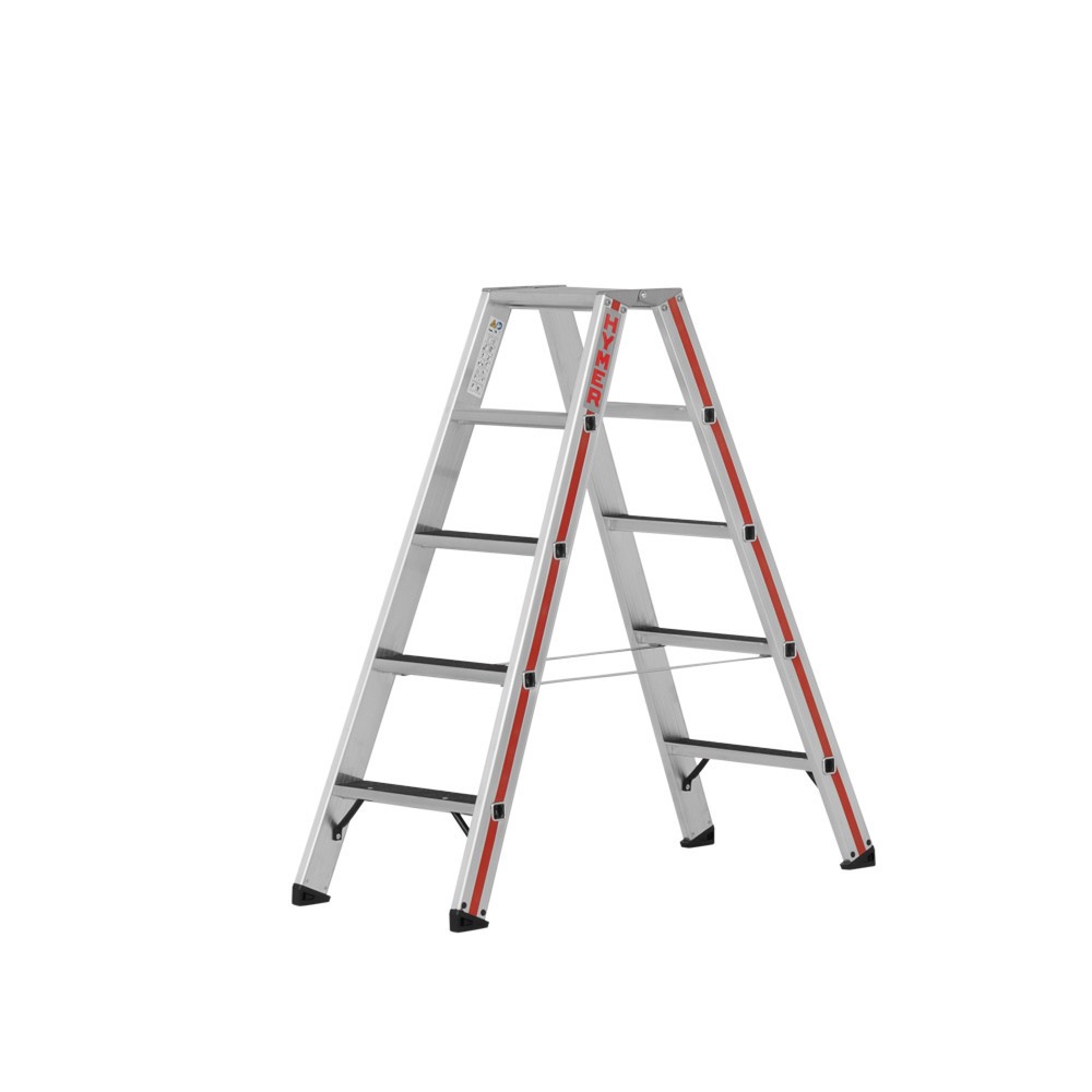 Produktabbildung Nr. 1: HYMER Stufenstehleiter, R13-Beschichtung, 2-seitig begehbar, Standhöhe 0,69 m