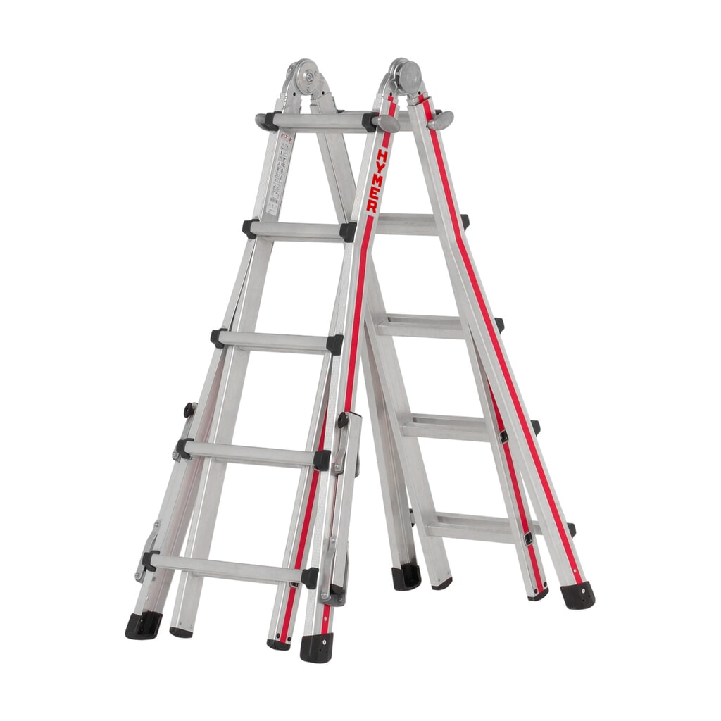 HYMER Teleskopleiter TELESTEP, Gesamtlänge 5,14 m, 4x5 Sprossen Produktabbildung: HYMER Teleskopleiter TELESTEP, Gesamtlänge 5,14 m, 4x5 Sprossen