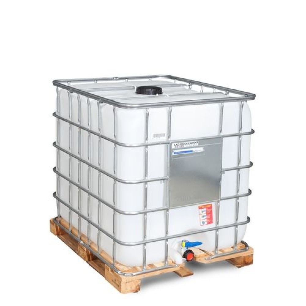 Produktabbildung: IBC, Holz-Composite-Palette, 1.000 l, Öffnung NW225, Auslauf NW50