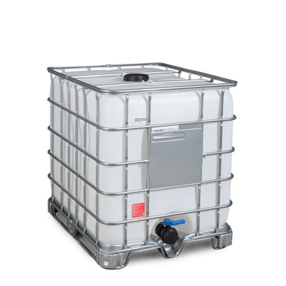 Produktabbildung: IBC, Stahlrahmen-Palette, 1.000 l, Öffnung NW150, Auslauf NW50