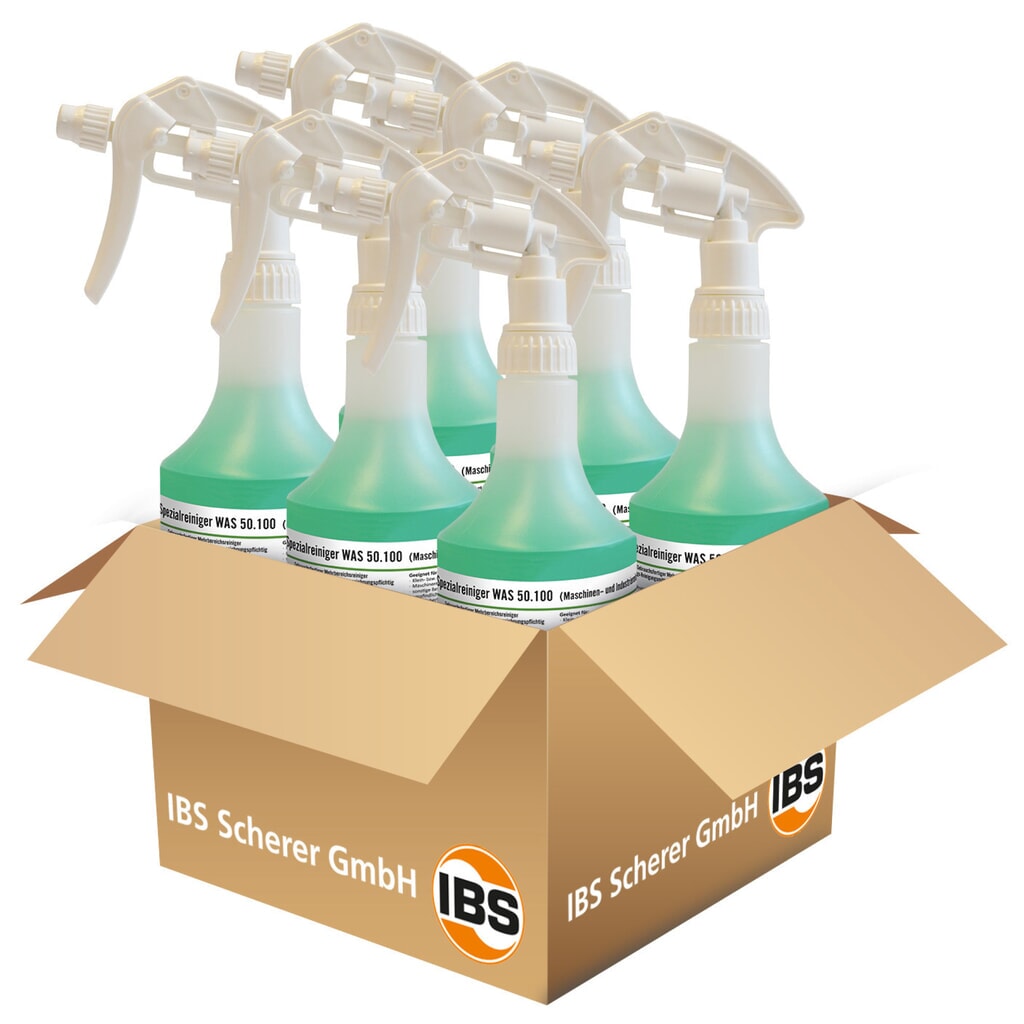 IBS-Industriereiniger WAS 50.100, 6 x 500 ml Flasche Produktabbildung: IBS-Industriereiniger WAS 50.100, 6 x 500 ml Flasche