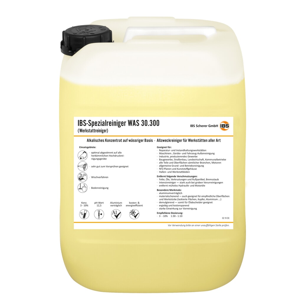 IBS-Spezialreiniger WAS 30.300, 20 Liter Kanister Produktabbildung: IBS-Spezialreiniger WAS 30.300, 20 Liter Kanister