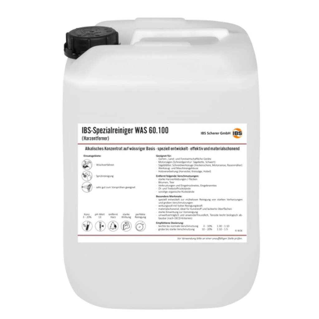 IBS-Spezialreiniger WAS 60.100, 20 Liter Kanister Produktabbildung: IBS-Spezialreiniger WAS 60.100, 20 Liter Kanister