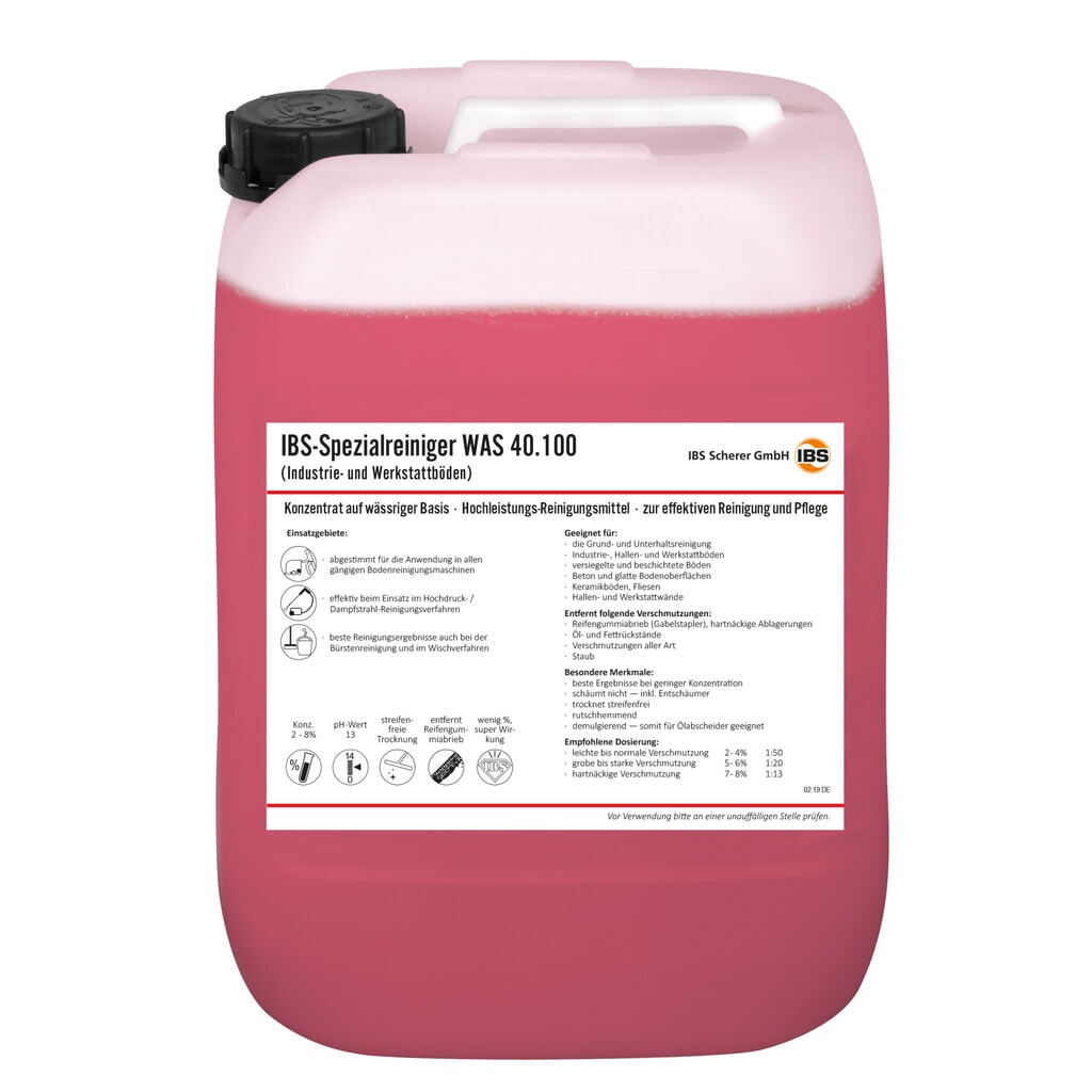 IBS-Werkstattbodenreiniger WAS 40.100, 20 Liter Produktabbildung: IBS-Werkstattbodenreiniger WAS 40.100, 20 Liter