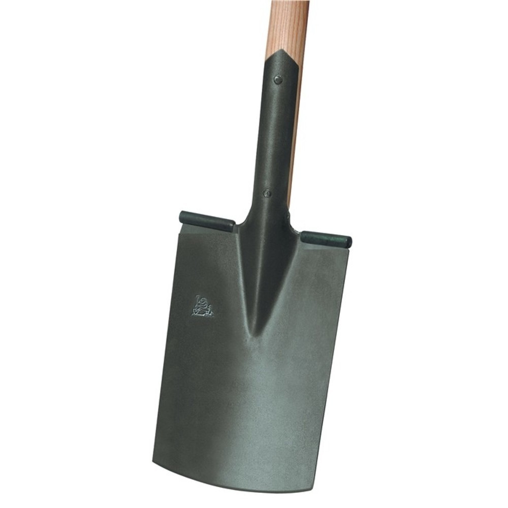 Produktabbildung: IDEAL Bauspaten LÖWE 285x185/180mm Gr.2 Gärtner Form m.Trittschutz u.T-Stiel