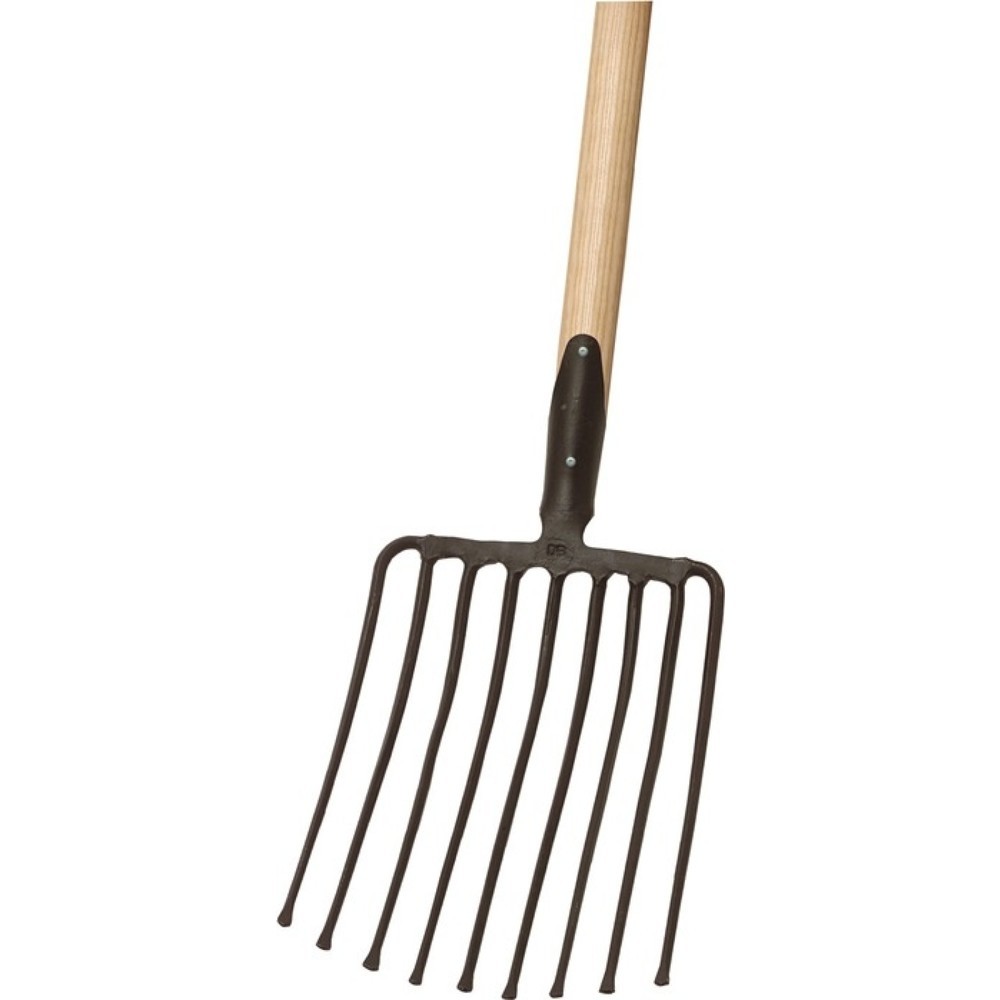 Produktabbildung: IDEAL Steingabel, mit Federdülle, ohne Stiel, 9, Zinkenlänge 330 mm, Stahl