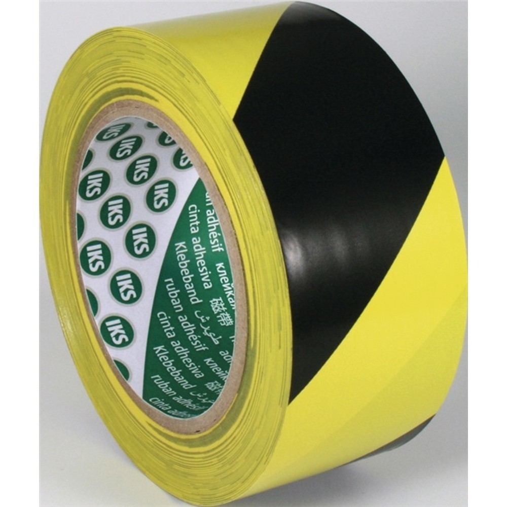 Produktabbildung Nr. 2: IKS Bodenmarkierungsband F33 PVC schwarz/gelb L.33m B.50mm Rl