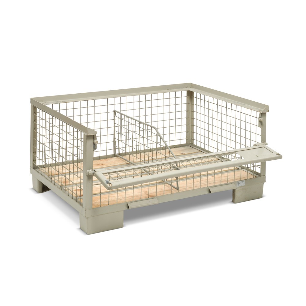 Produktabbildung Nr. 2: Industrie-Gitterbox, halb abklappbare Längswand, Höhe 570 mm