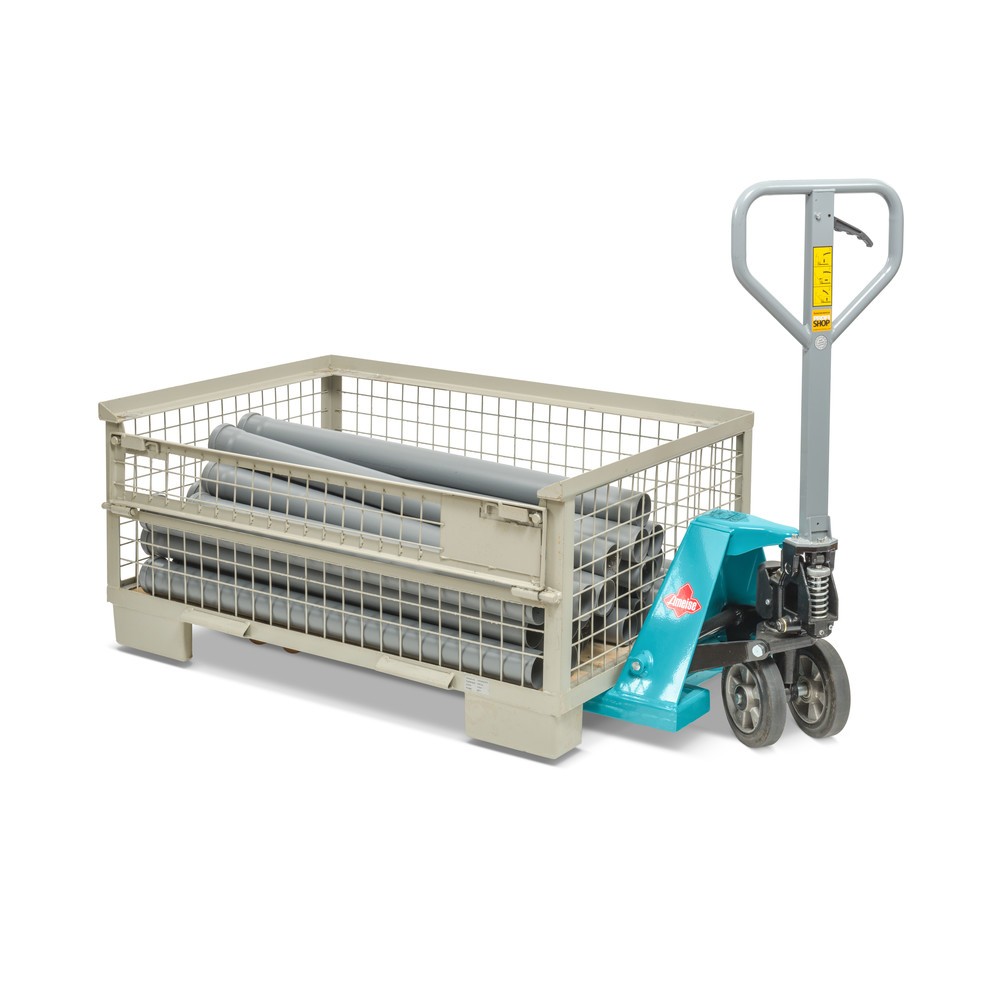 Produktabbildung Nr. 7: Industrie-Gitterbox, halb abklappbare Längswand, Höhe 570 mm