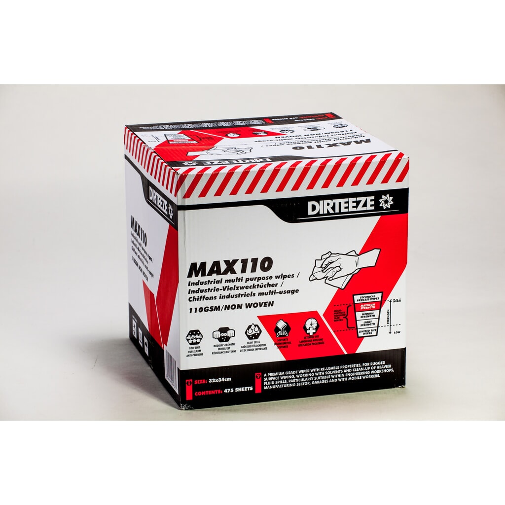 Industrie-Wischtücher MAX110, 1 Karton à 160 Tücher Produktabbildung: Industrie-Wischtücher MAX110, 1 Karton à 160 Tücher