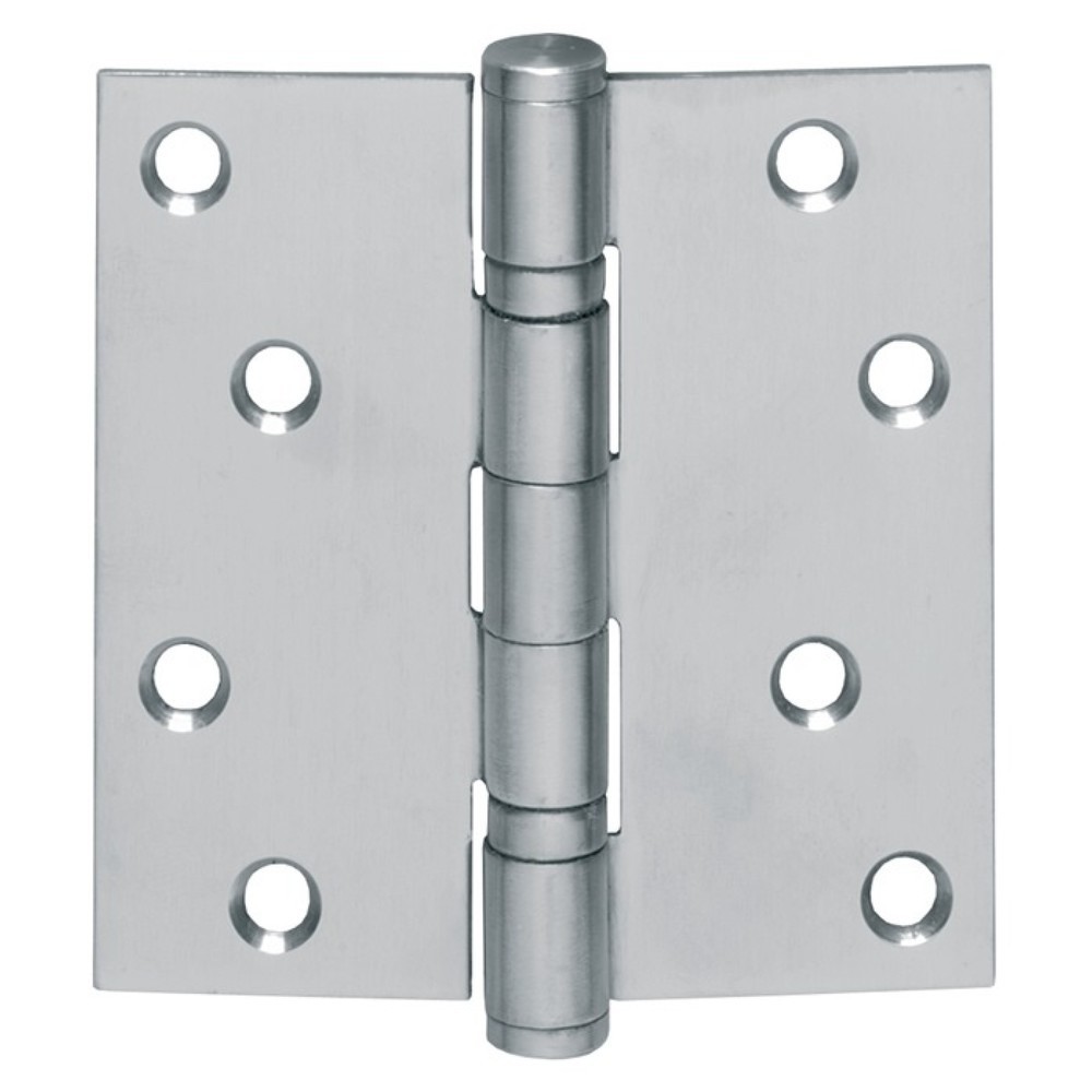Produktabbildung: INTERSTEEL Kugellagertürscharnier, 76x76 mm DIN links / rechts, Edelstahl käntig, matt ausziehbarer Stift