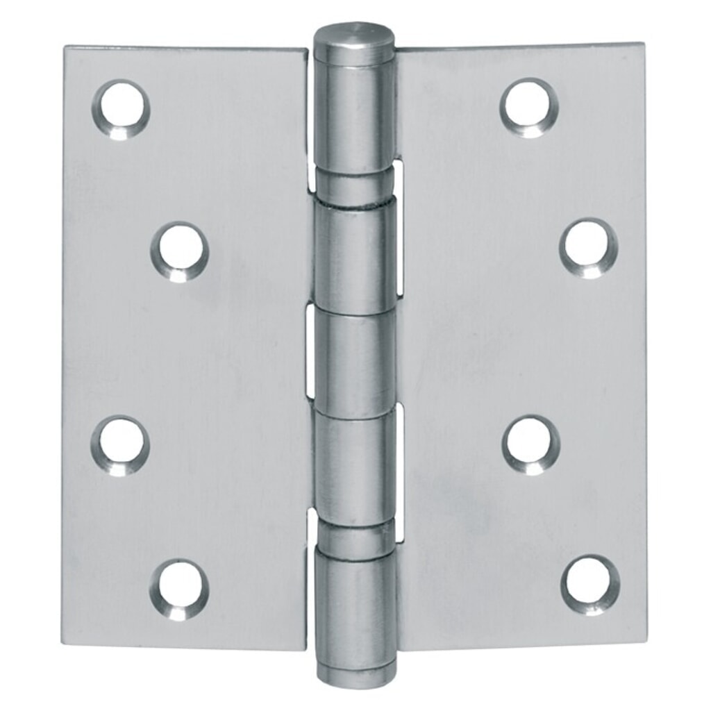 INTERSTEEL Kugellagertürscharnier, 76x76 mm DIN links / rechts, Edelstahl käntig, matt ausziehbarer Stift Produktabbildung: INTERSTEEL Kugellagertürscharnier, 76x76 mm DIN links / rechts, Edelstahl käntig, matt ausziehbarer Stift