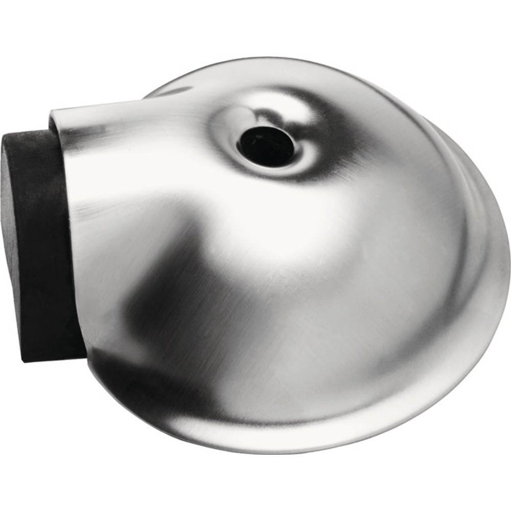 Produktabbildung: INTERSTEEL Türpuffer, Edelstahl matt, Ø 66 mm Höhe 22 mm, Dübelmontage