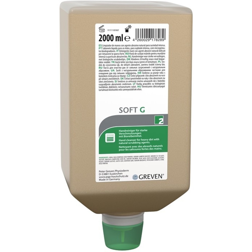 Produktabbildung: IVRAXO Handreinigung GREVEN® SOFT G, 2 l, rückfettend