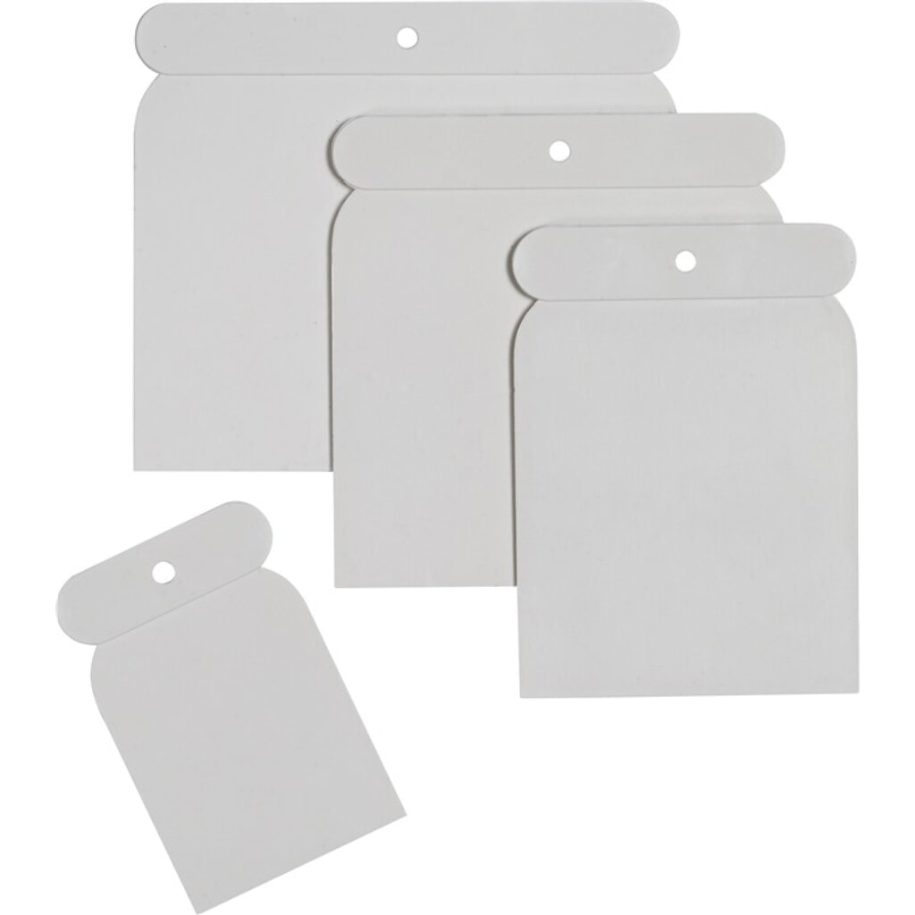 Produktabbildung: Japanspachtelsatz 4-tlg.Ku.je 1 Spachtel 50/80/100/120mm B.im Klarsichtbeutel