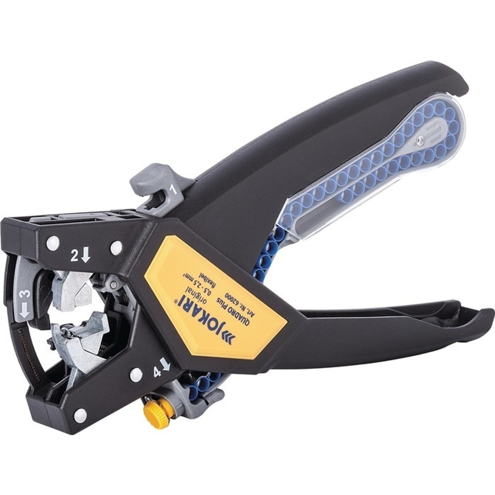 Produktabbildung: JOKARI Automatikabisolierzange QUADRO Plus L.259mm 0,5-2,5 mm²