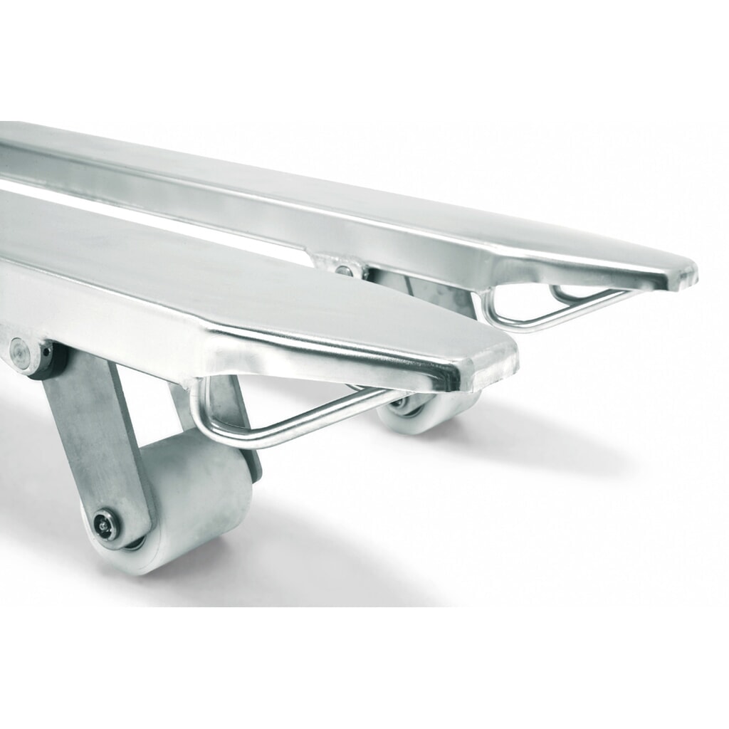 Jungheinrich Edelstahl-Handhubwagen AM I20, Tragfähigkeit 2.000 kg, Gabellänge 1.220 mm, Nylon Produktabbildung Nr. 2: Jungheinrich Edelstahl-Handhubwagen AM I20, Tragfähigkeit 2.000 kg, Gabellänge 1.220 mm, Nylon