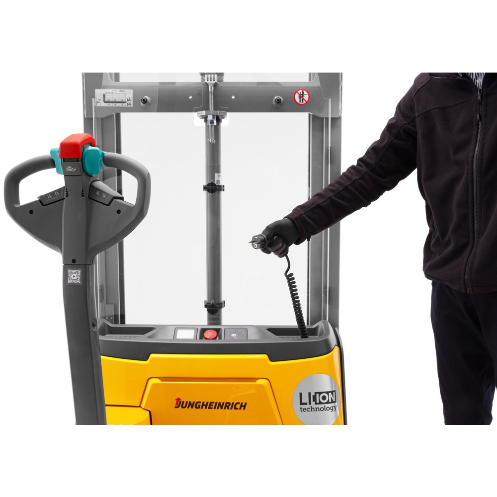 Produktabbildung Nr. 3: Jungheinrich Elektro-Hochhubwagen EJC 010i ZT, Zweifach-Teleskop-Hubgerüst, Hubhöhe  2.390 mm, Tragfähigkeit 1.000 kg, proportionales Hubsystem